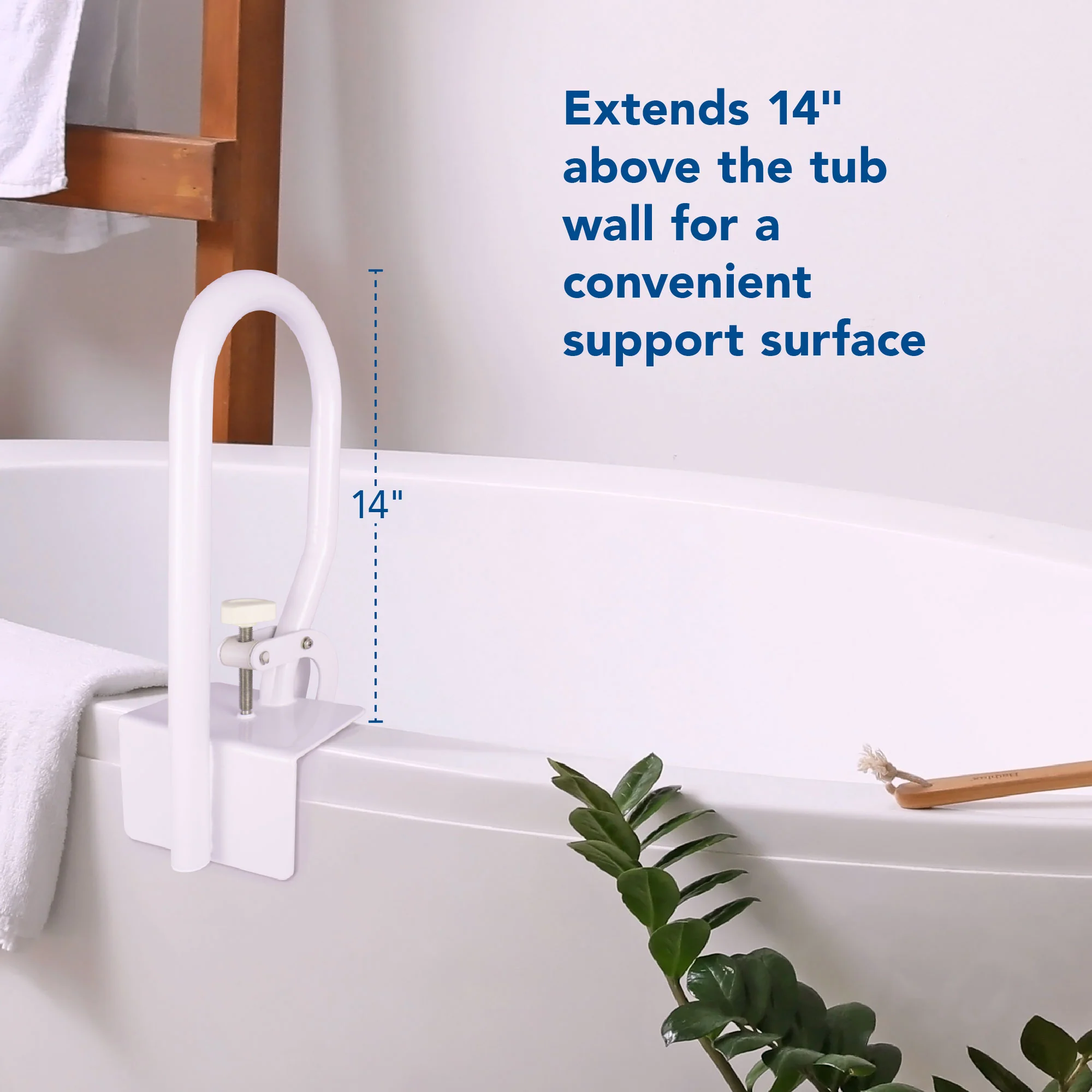 Carex White Bathtub Rail - Image 6