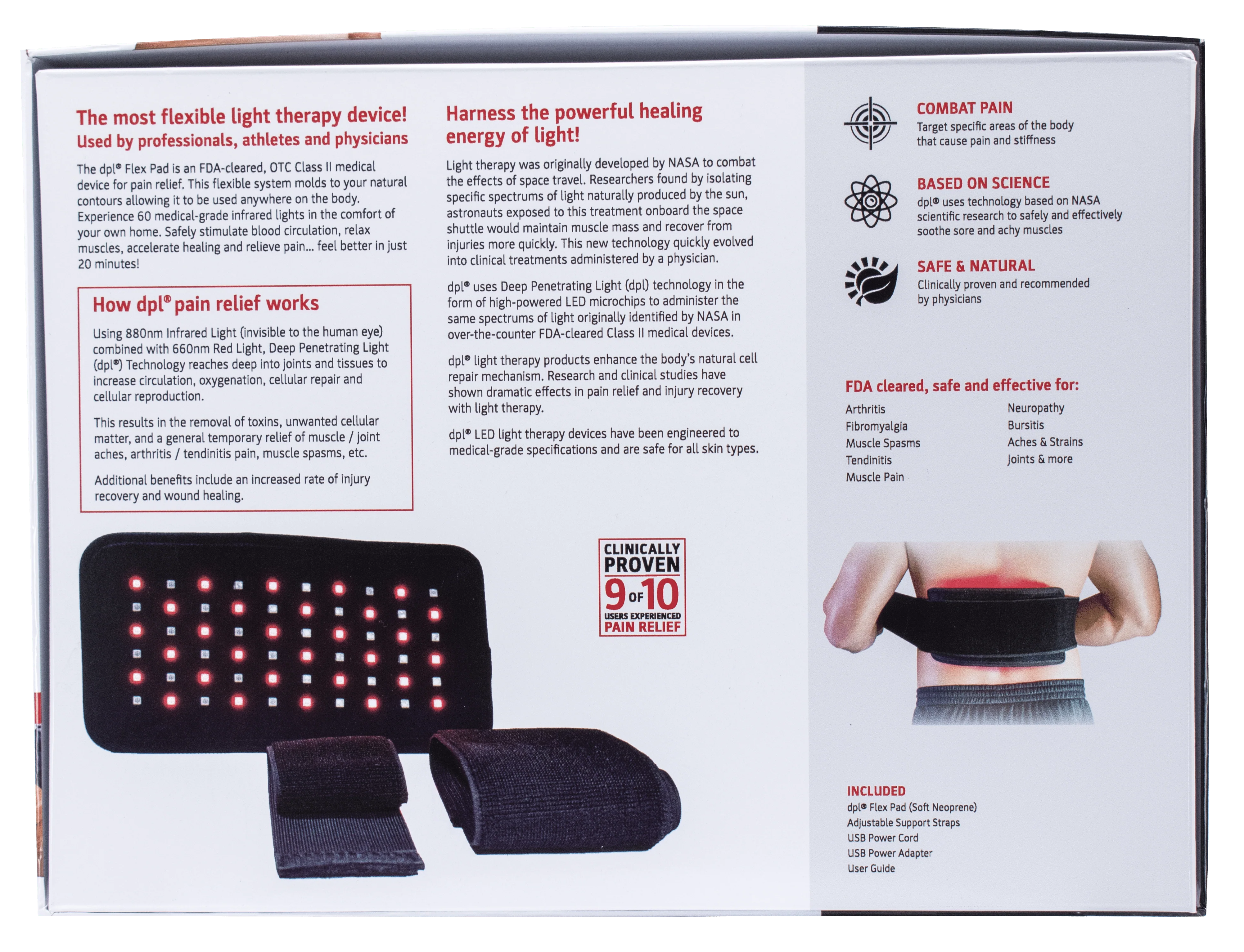 DPL Flex Pad - Neck & Back Pain Relief Light Therapy Wrap - Image 11