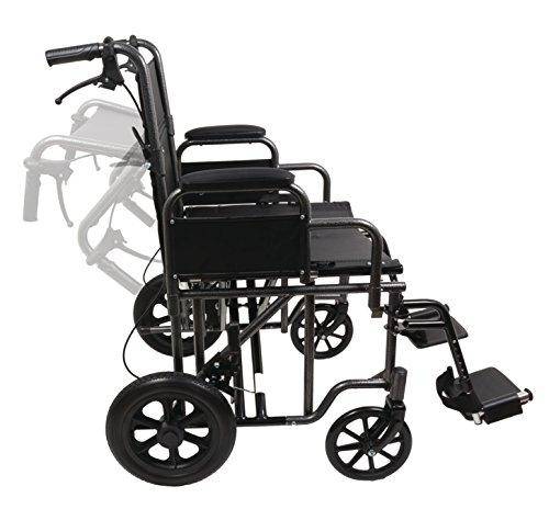 ProBasics 22" Bariatric Steel Transport Chair (Silver Vein) - Image 2