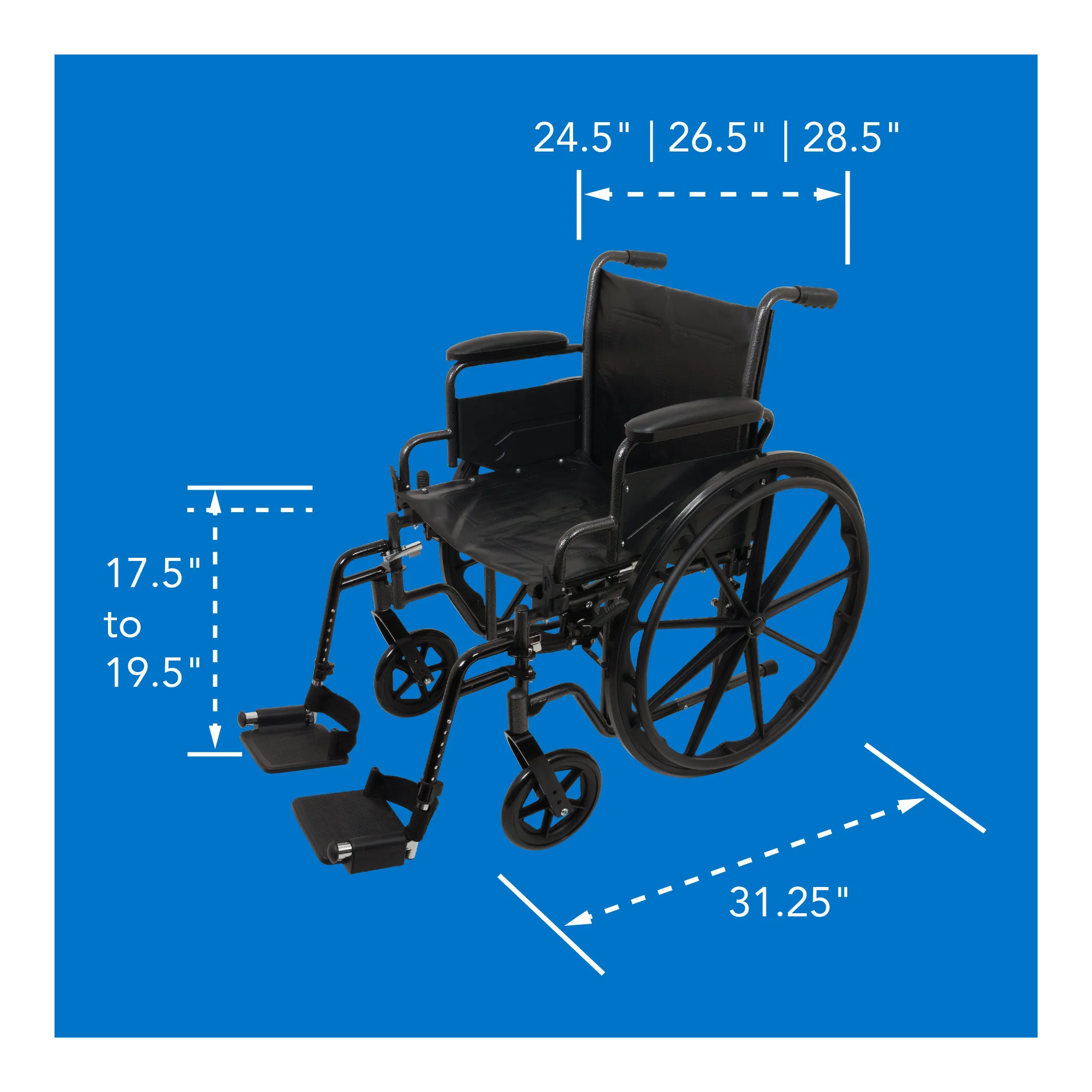 ProBasics K2 Wheelchair with Flip-back Arms and Hemi-Height Position - Image 15