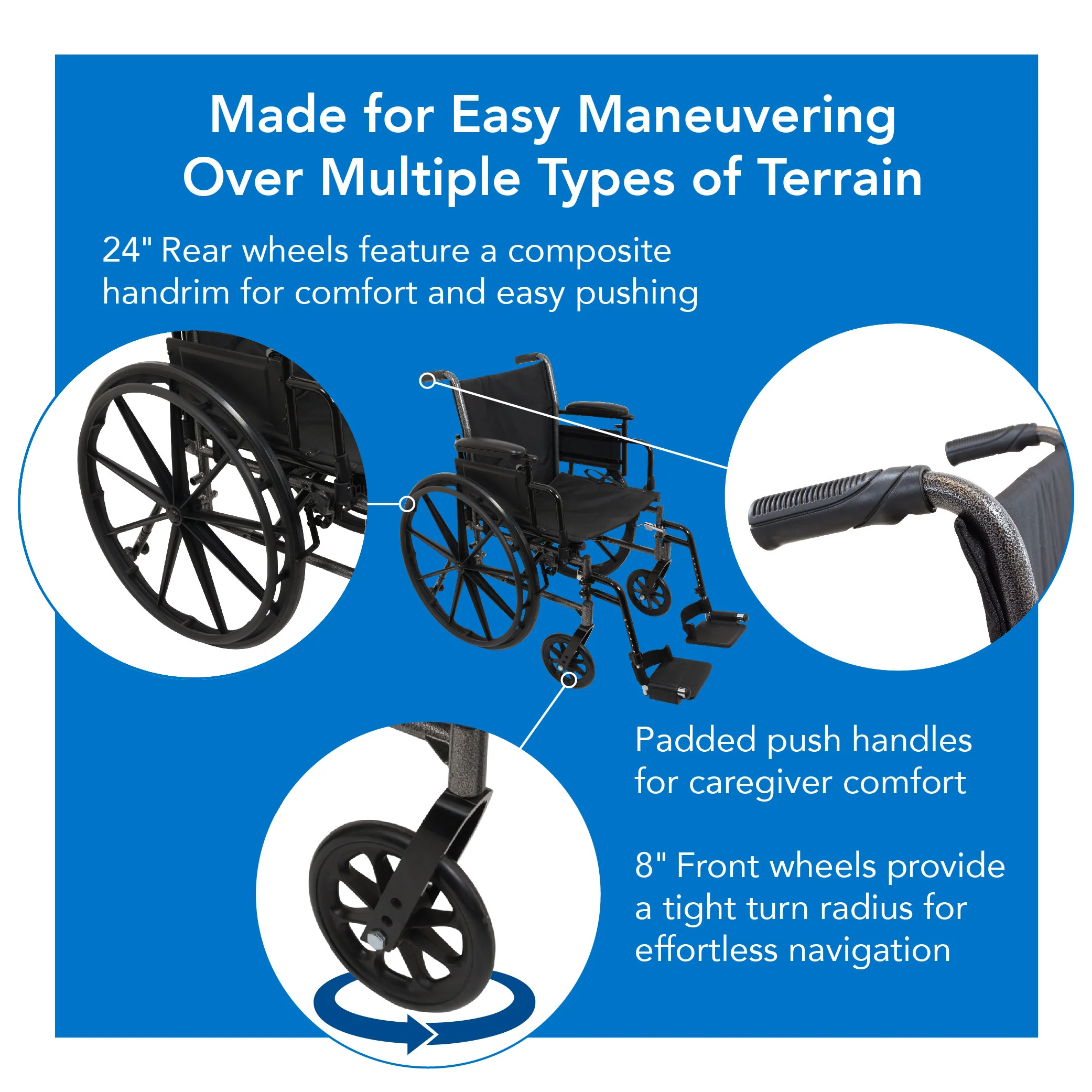 ProBasics K3 Lightweight Wheelchair with Flip-Back Arms and Seat Extension - Image 9
