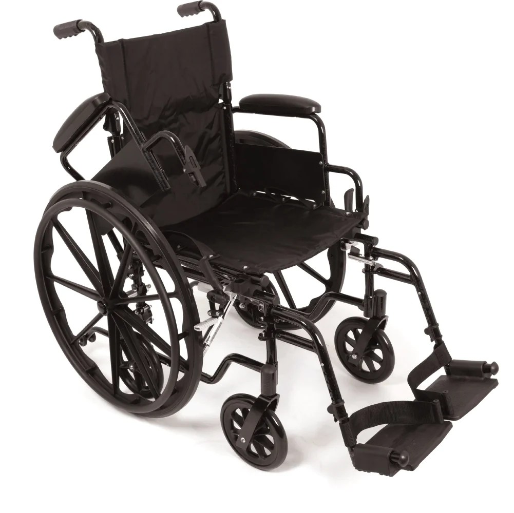 ProBasics K4 Transformer Wheelchair and Transport Chair with Flip-Back Desk Length Arms and Swing-Away Footrests - Image 3