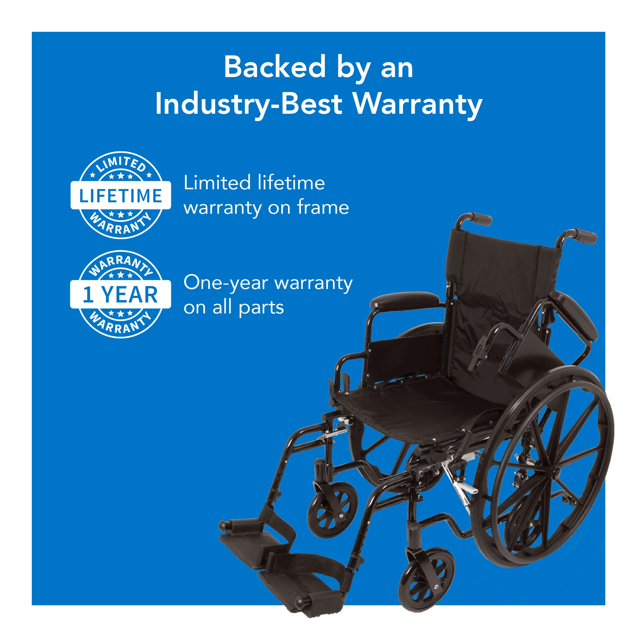 ProBasics K4 Transformer Wheelchair and Transport Chair with Flip-Back Desk Length Arms and Swing-Away Footrests - Image 4