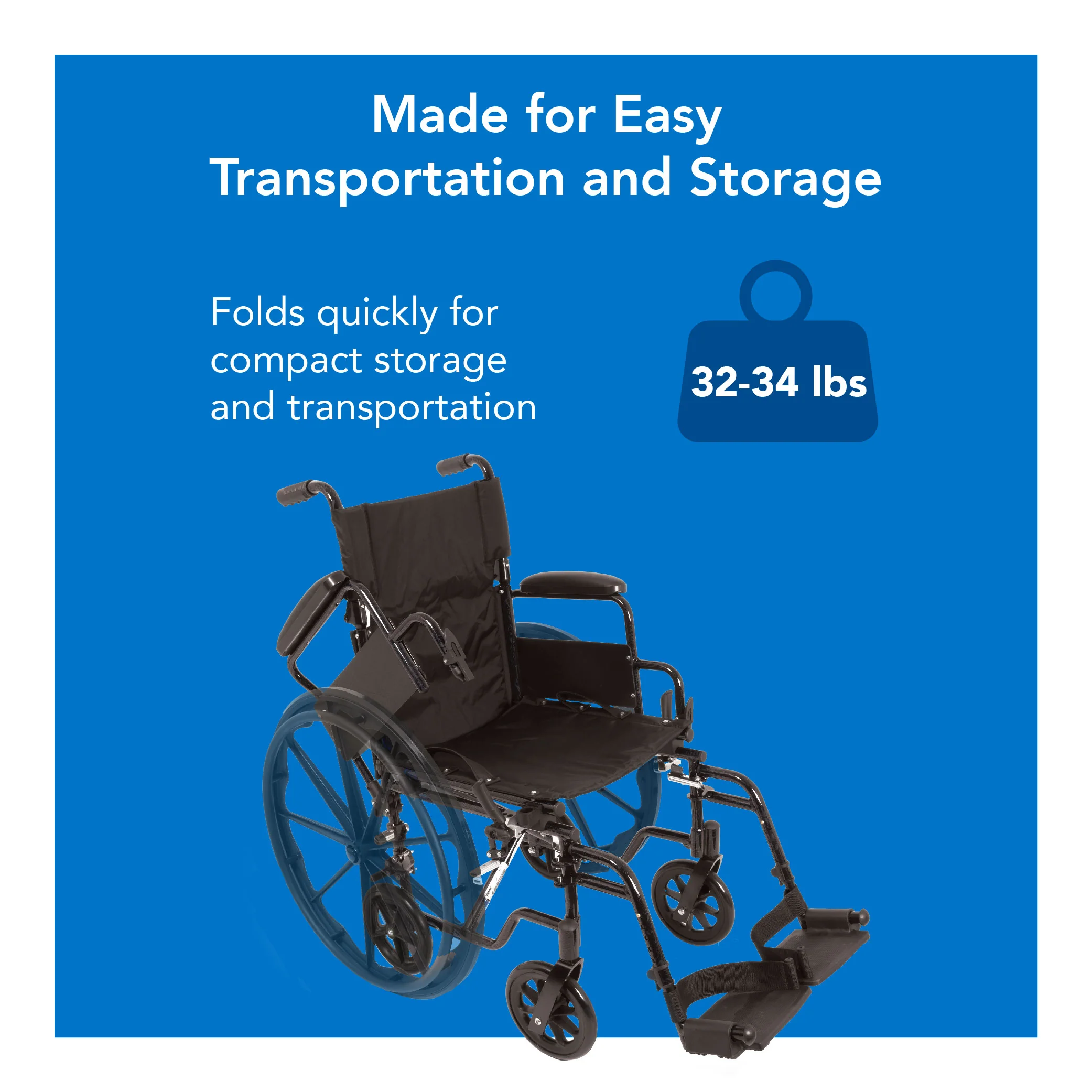 ProBasics K4 Transformer Wheelchair and Transport Chair with Flip-Back Desk Length Arms and Swing-Away Footrests - Image 7