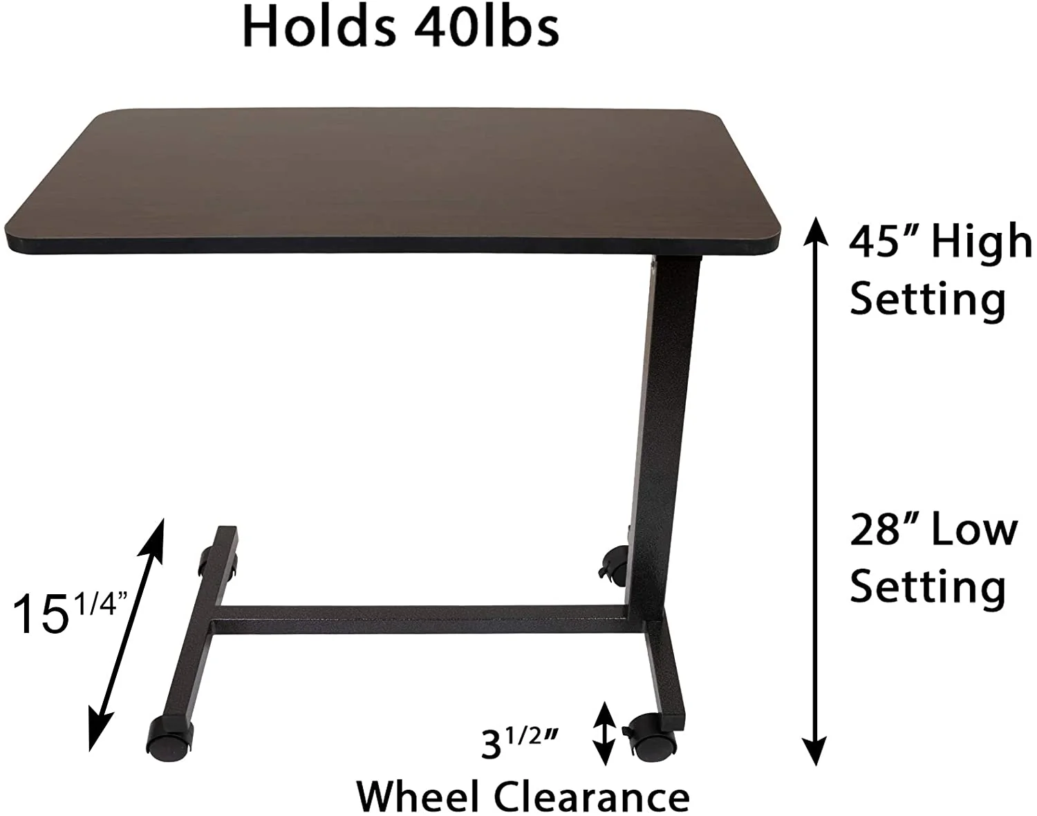 Roscoe Overbed Table Non tilt - Image 6