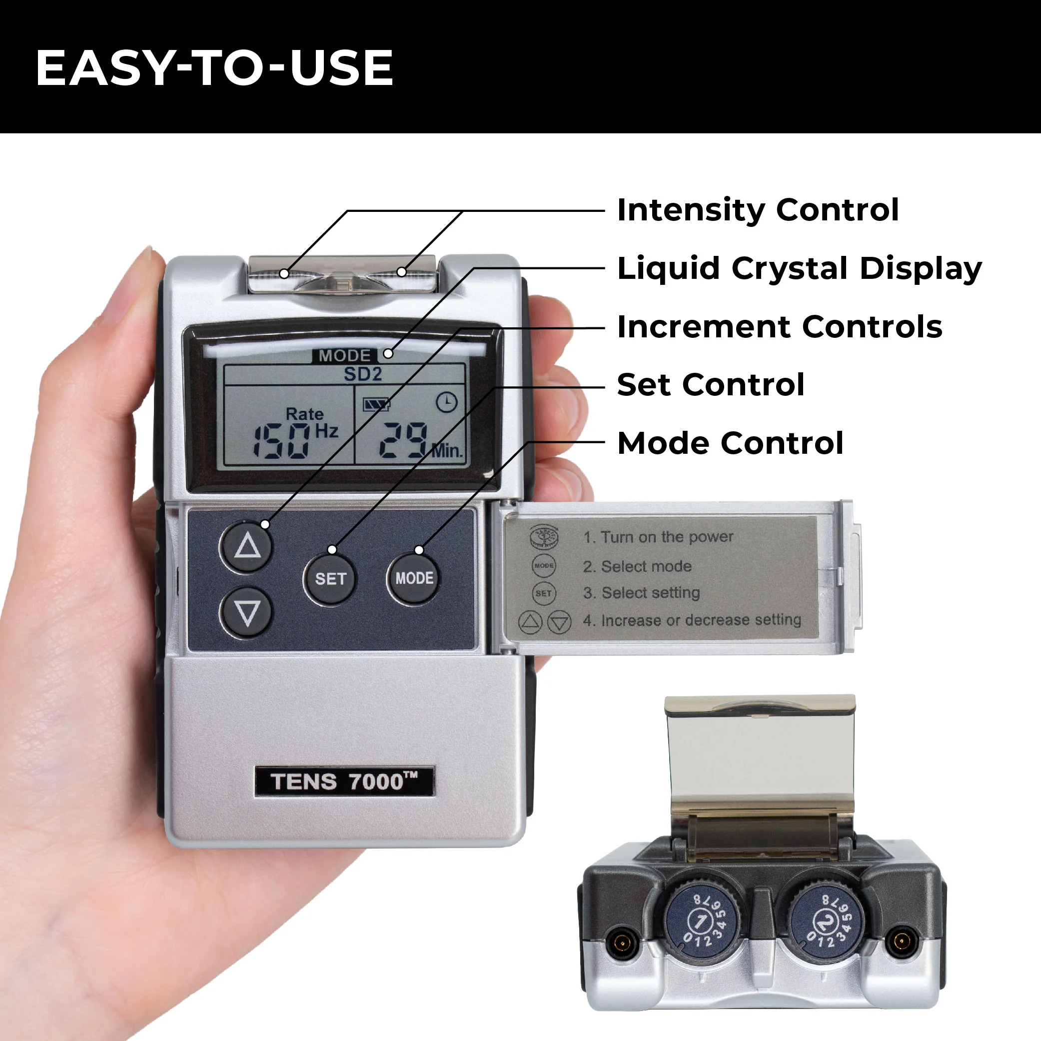 TENS 7000 Rechargeable TENS Unit - Image 12