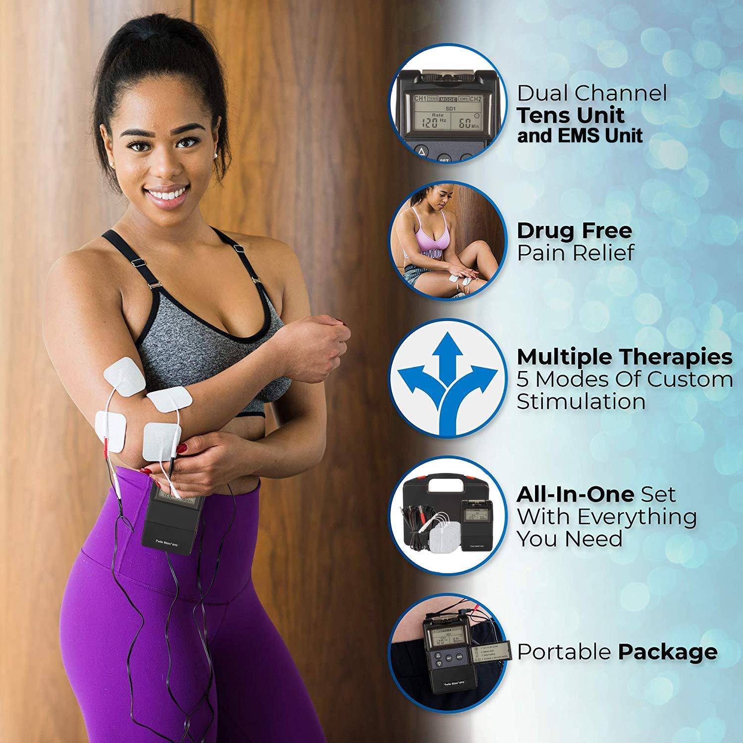 Twin Stim TENS Unit and EMS Muscle Stimulator - Image 5